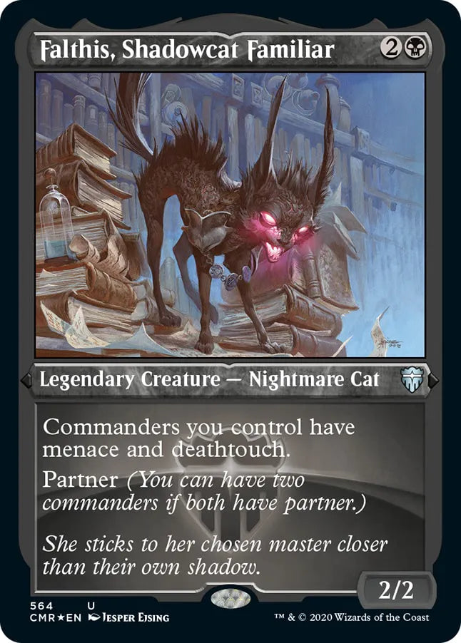 Falthis, Shadowcat Familiar 564 (Commander Legends)  - Etched Foil | Good Games Morley