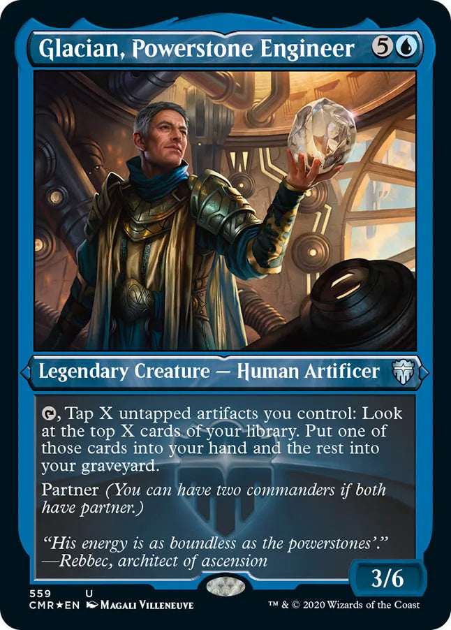 Glacian, Powerstone Engineer 559 (Commander Legends)  - Etched Foil | Good Games Morley