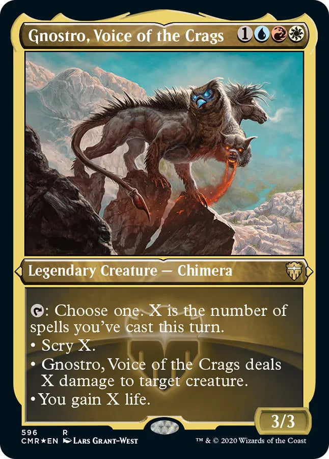Gnostro, Voice of the Crags 596 (Commander Legends)  - Etched Foil | Good Games Morley