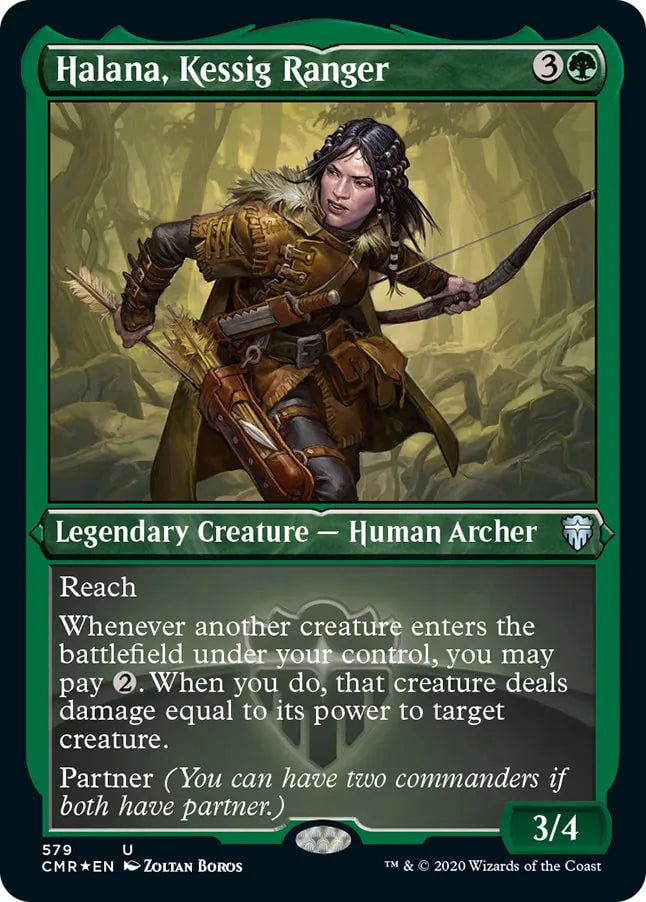 Halana, Kessig Ranger 579 (Commander Legends)  - Etched Foil | Good Games Morley