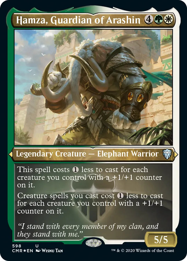 Hamza, Guardian of Arashin 598 (Commander Legends)  - Etched Foil | Good Games Morley