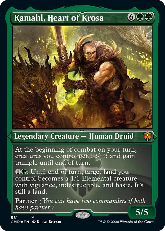 Kamahl, Heart of Krosa 581 (Commander Legends)  - Etched Foil | Good Games Morley
