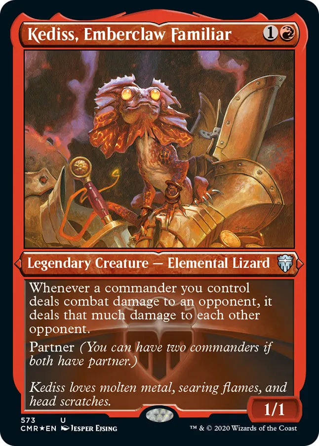 Kediss, Emberclaw Familiar 573 (Commander Legends)  - Etched Foil | Good Games Morley