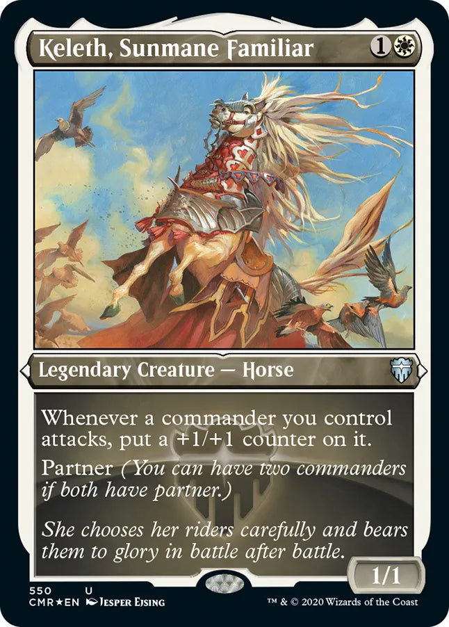 Keleth, Sunmane Familiar 550 (Commander Legends)  - Etched Foil | Good Games Morley