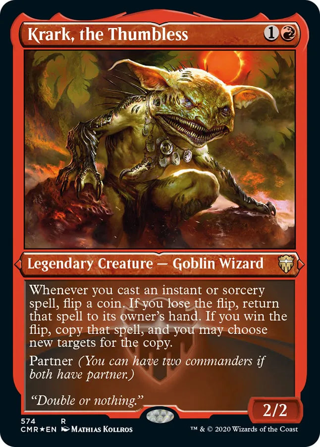 Krark, the Thumbless 574 (Commander Legends)  - Etched Foil | Good Games Morley