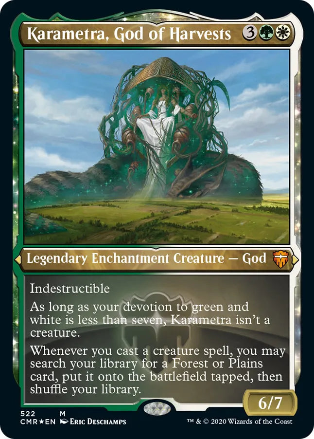 Karametra, God of Harvests 522 (Commander Legends)  - Etched Foil | Good Games Morley