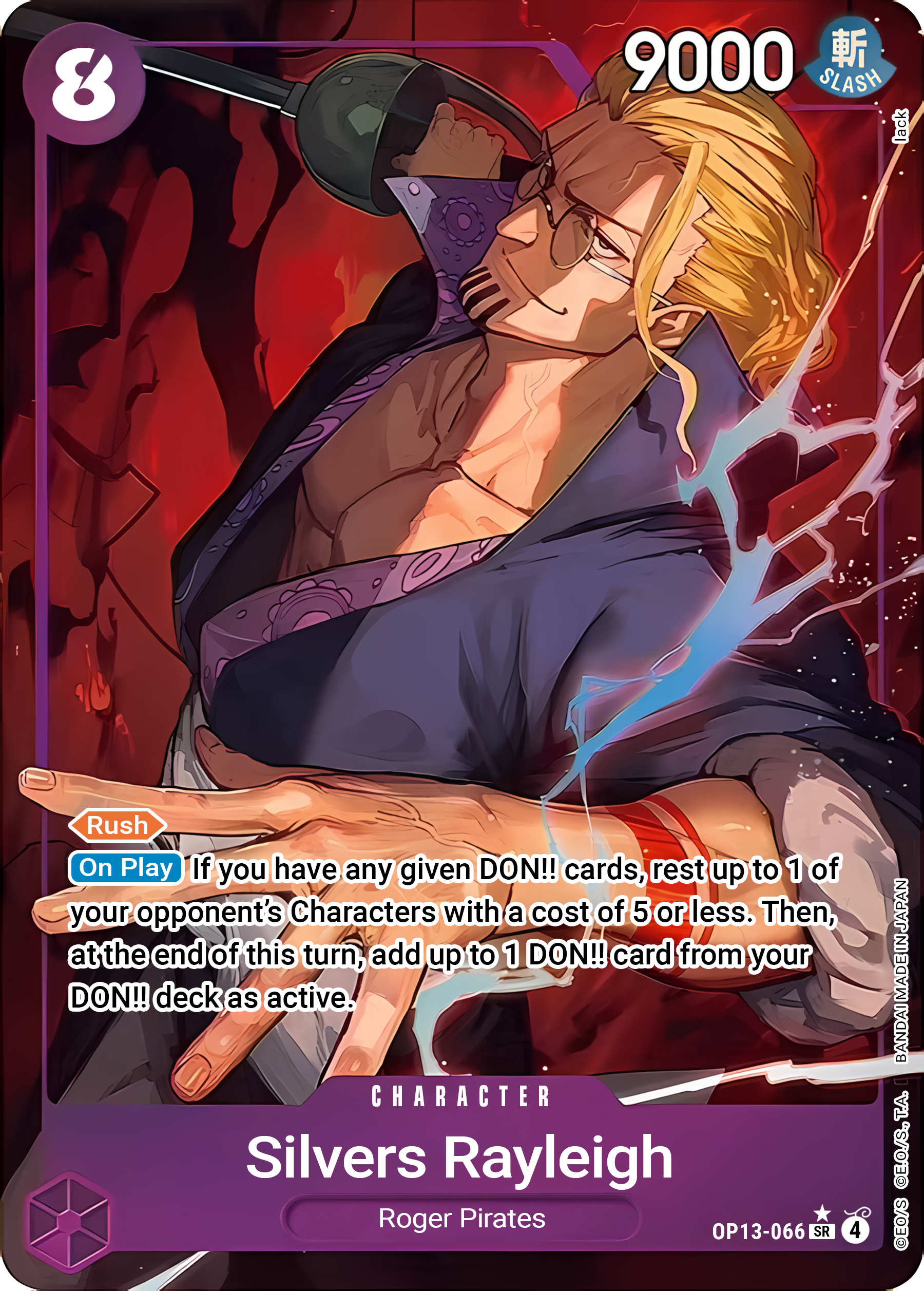 Silvers Rayleigh OP13-066 (Carrying On His Will)  - Alternate Art Foil | Good Games Morley