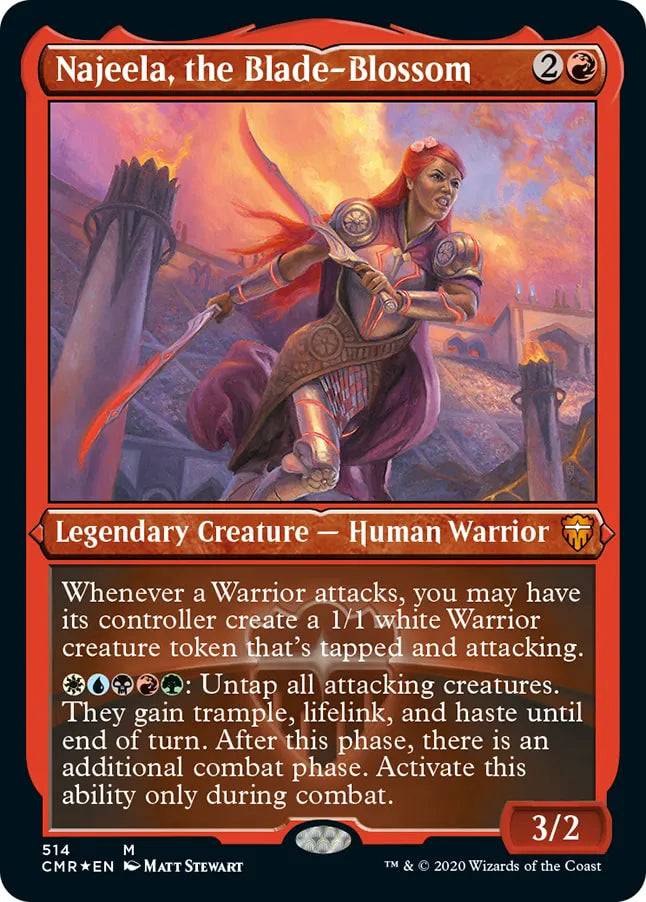 Najeela, the Blade-Blossom 514 (Commander Legends)  - Etched Foil | Good Games Morley