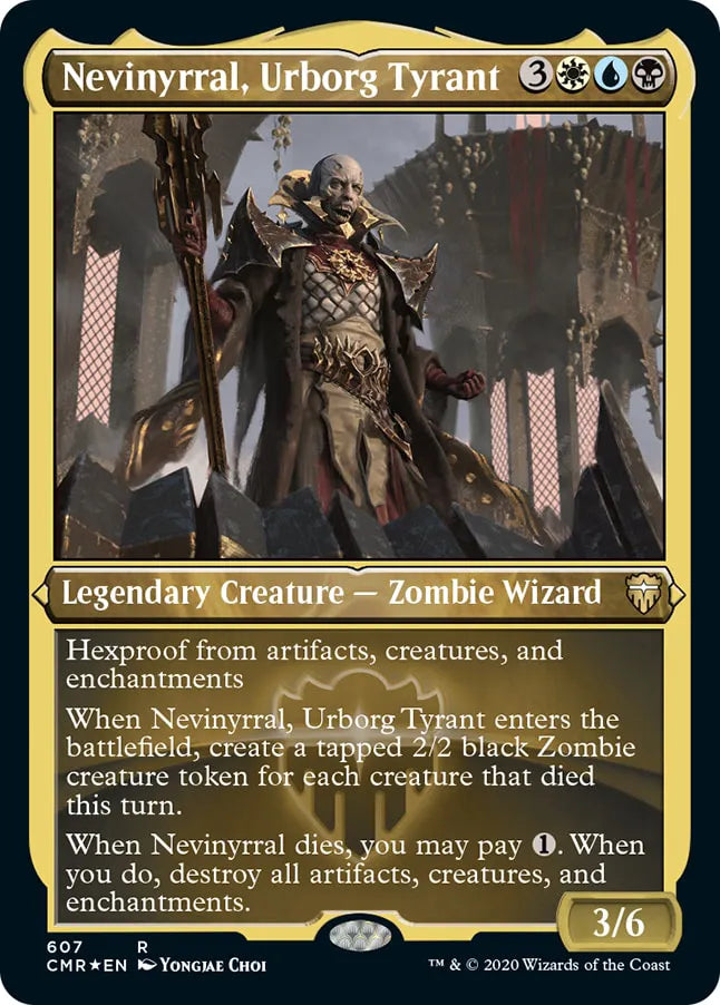 Nevinyrral, Urborg Tyrant 607 (Commander Legends)  - Etched Foil | Good Games Morley
