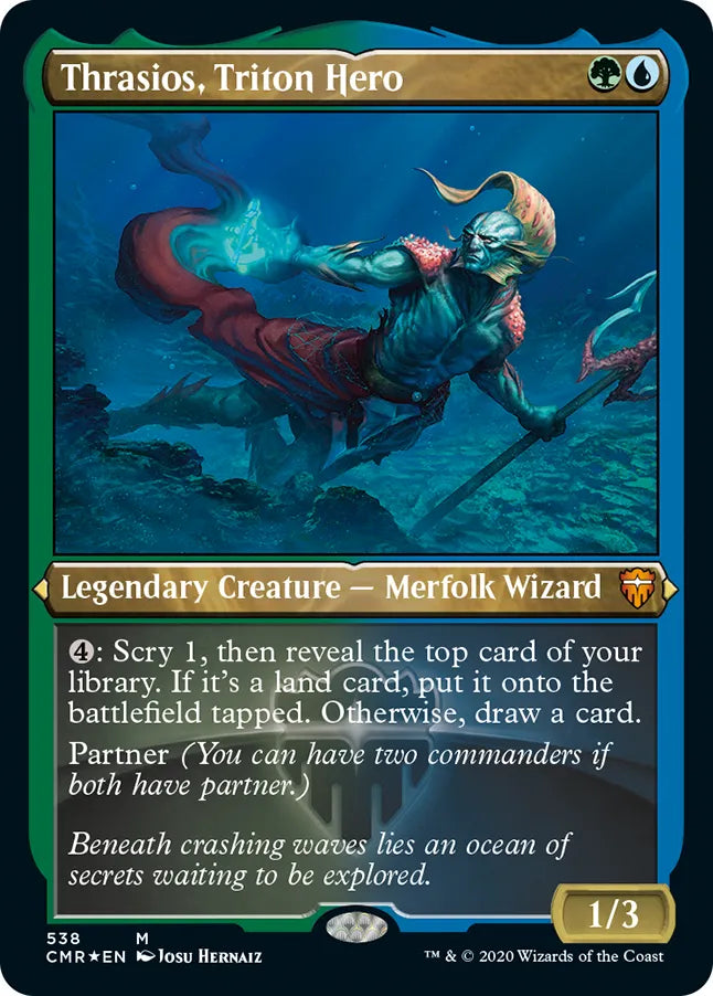 Thrasios, Triton Hero 538 (Commander Legends)  - Etched Foil | Good Games Morley