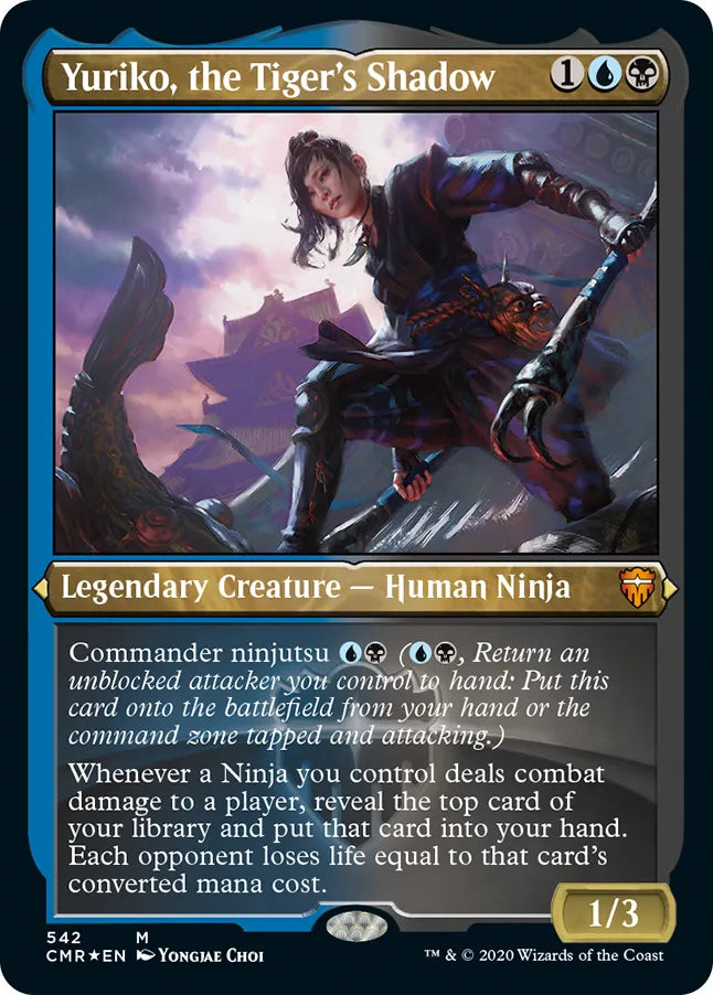 Yuriko, the Tiger's Shadow 542 (Commander Legends)  - Etched Foil | Good Games Morley
