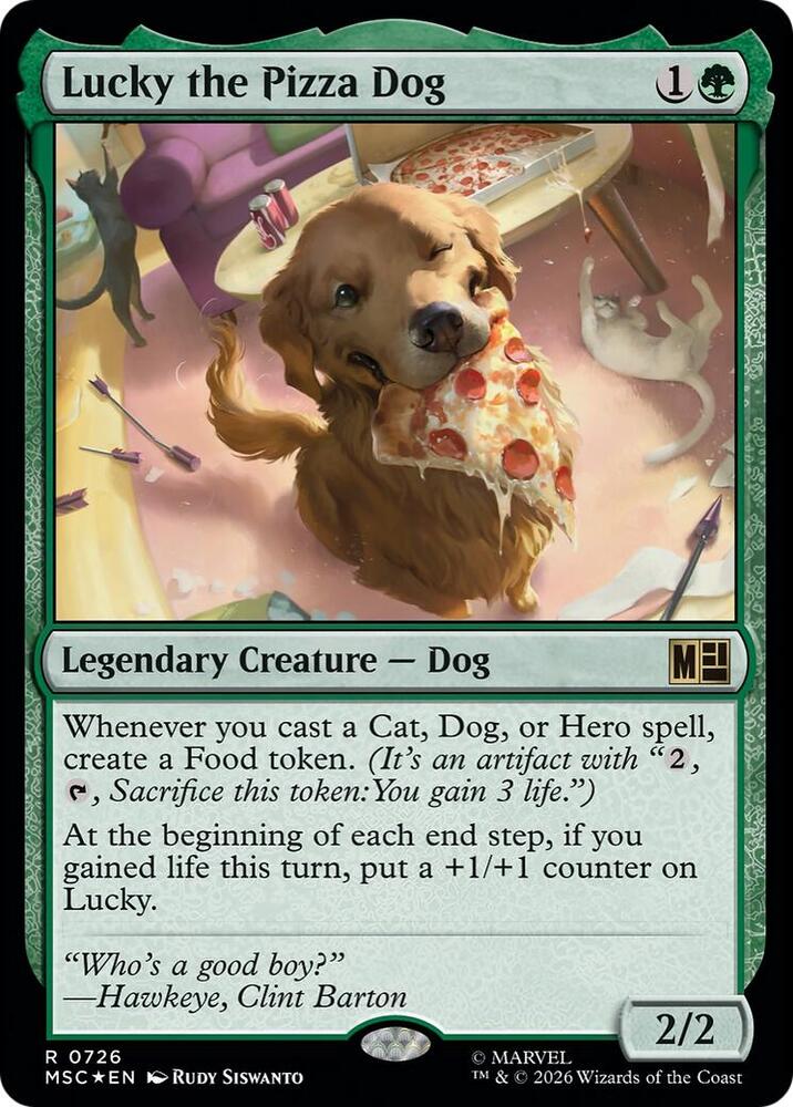 Lucky the Pizza Dog 726 (Commander: Marvel Super Heroes)  - Foil | Good Games Morley