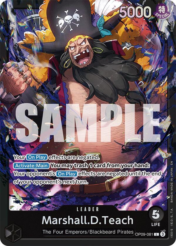 Marshall.D.Teach OP09-081 (Starter Deck 27: BLACK Marshall.D.Teach)  - Foil | Good Games Morley
