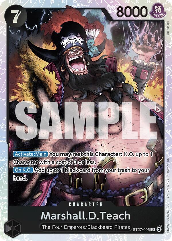 Marshall.D.Teach ST27-005 (Starter Deck 27: BLACK Marshall.D.Teach)  - Foil | Good Games Morley