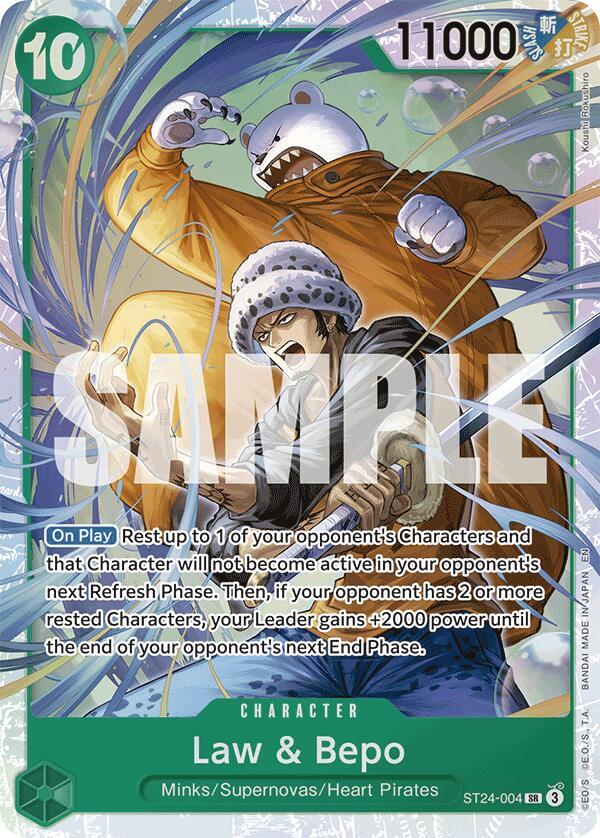Law & Bepo ST24-004 (Starter Deck 24: GREEN Jewelry Bonney)  - Foil | Good Games Morley