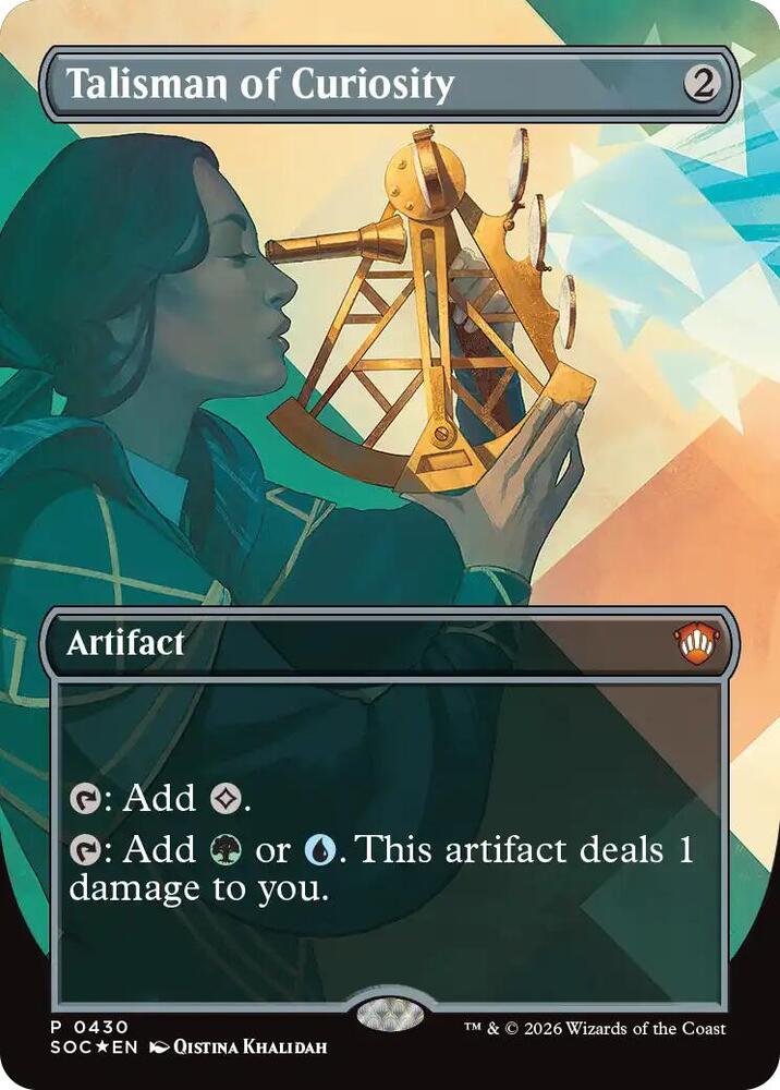 Talisman of Curiosity 430 (Commander: Secrets of Strixhaven)  - Borderless Foil | Good Games Morley