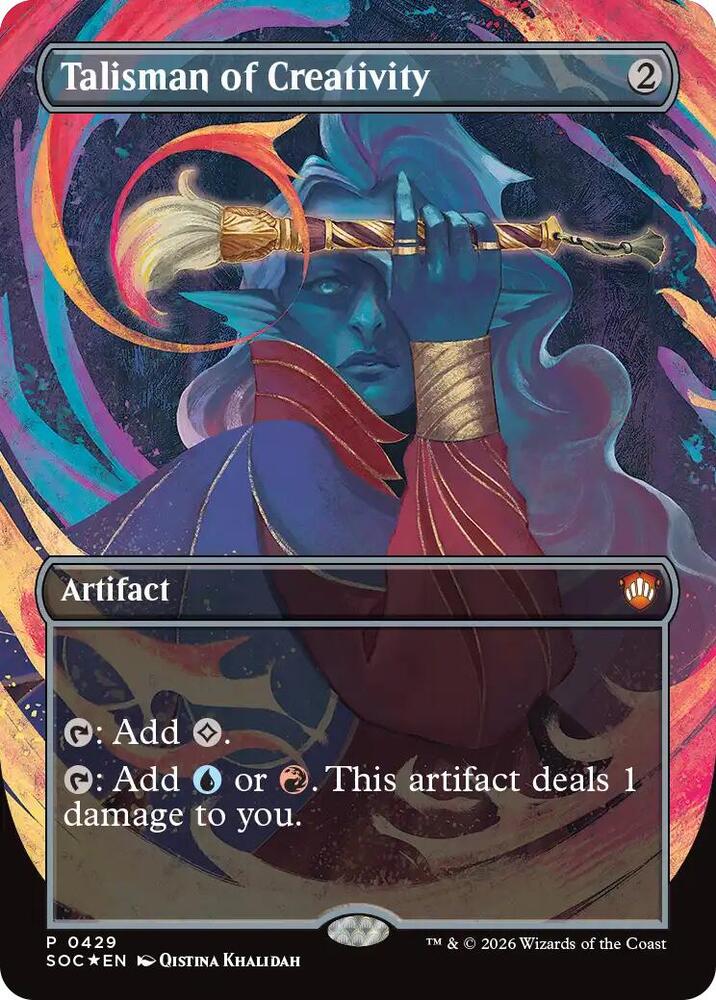 Talisman of Creativity 429 (Commander: Secrets of Strixhaven)  - Borderless Foil | Good Games Morley