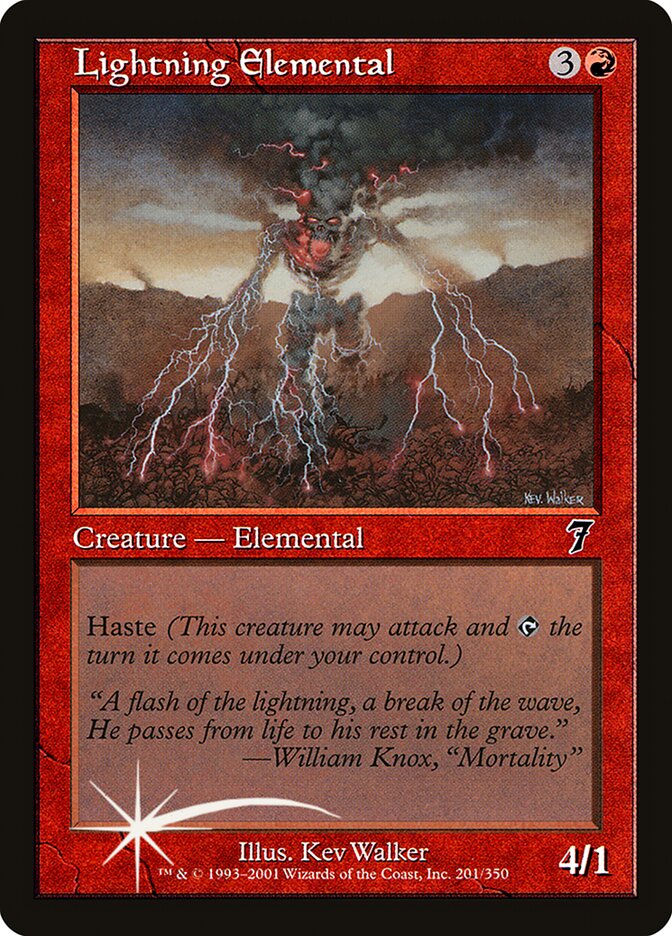 Lightning Elemental 201★/350 (7th Edition)  - Foil | Good Games Morley