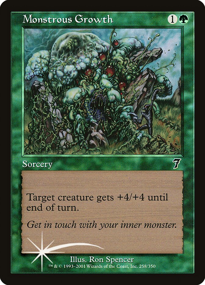 Monstrous Growth 258★/350 (7th Edition)  - Foil | Good Games Morley