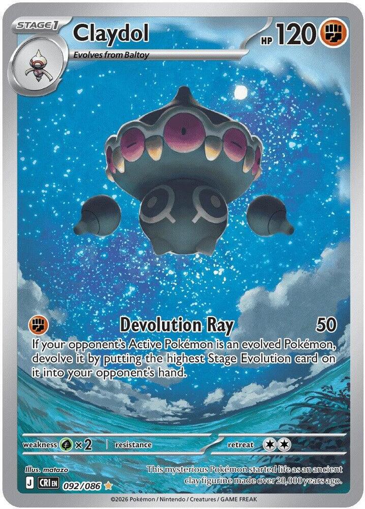 Claydol 092/086 (ME04: Chaos Rising)  - Holofoil | Good Games Morley