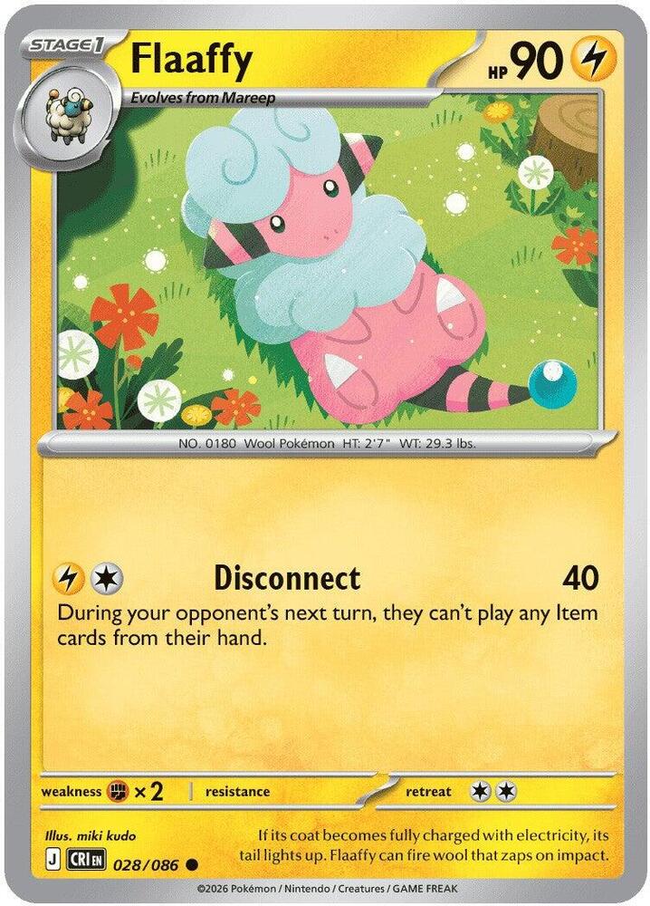 Flaaffy 028/086 (ME04: Chaos Rising)  - Reverse Holofoil | Good Games Morley