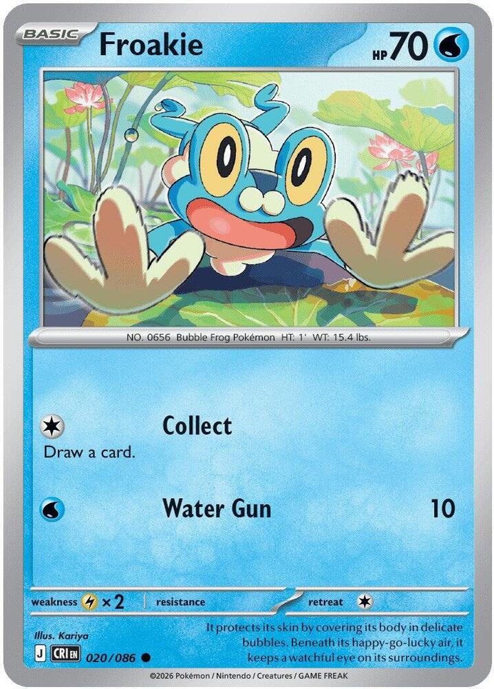 Froakie 020/086 (ME04: Chaos Rising)  - Reverse Holofoil | Good Games Morley