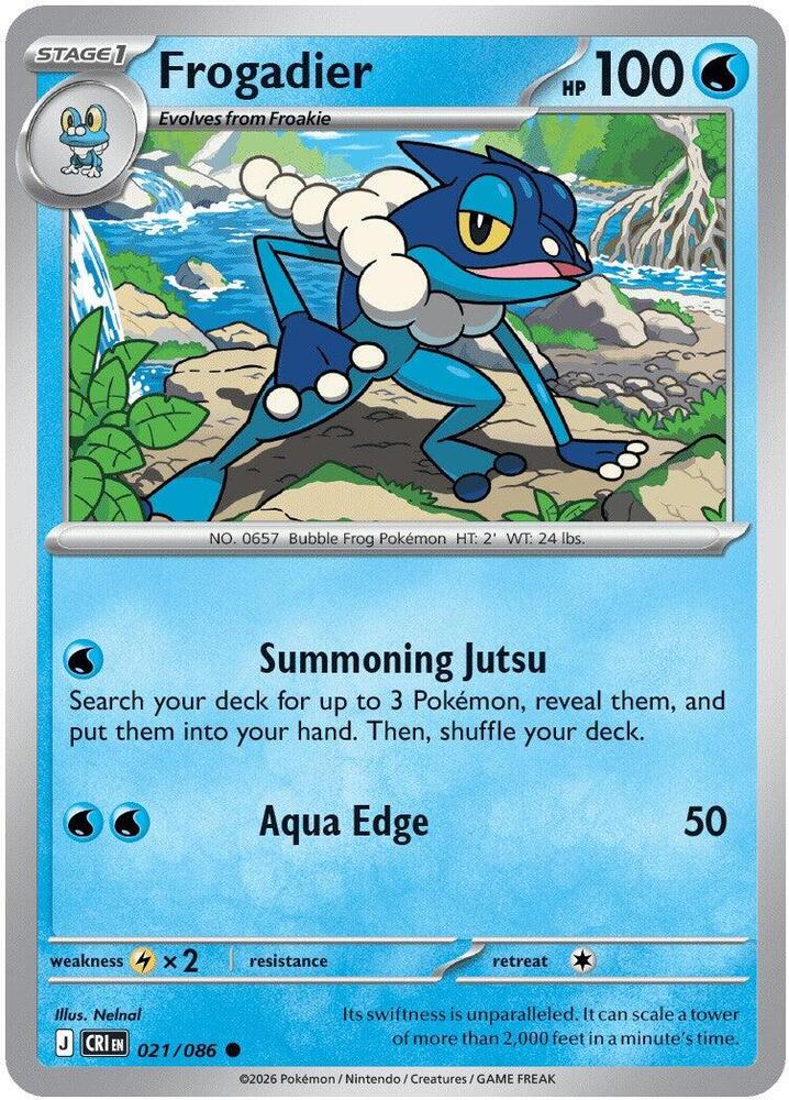 Frogadier 021/086 (ME04: Chaos Rising)  - Reverse Holofoil | Good Games Morley