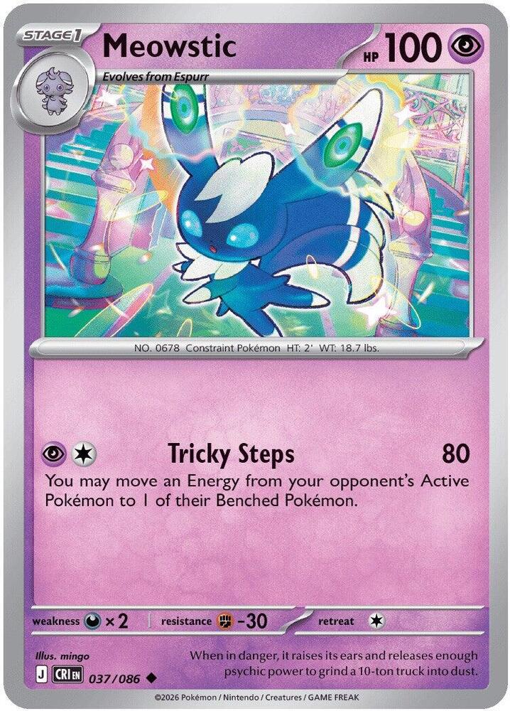 Meowstic 037/086 (ME04: Chaos Rising)  - Reverse Holofoil | Good Games Morley