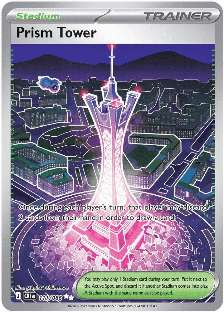 Prism Tower 111/086 (ME04: Chaos Rising)  - Holofoil | Good Games Morley