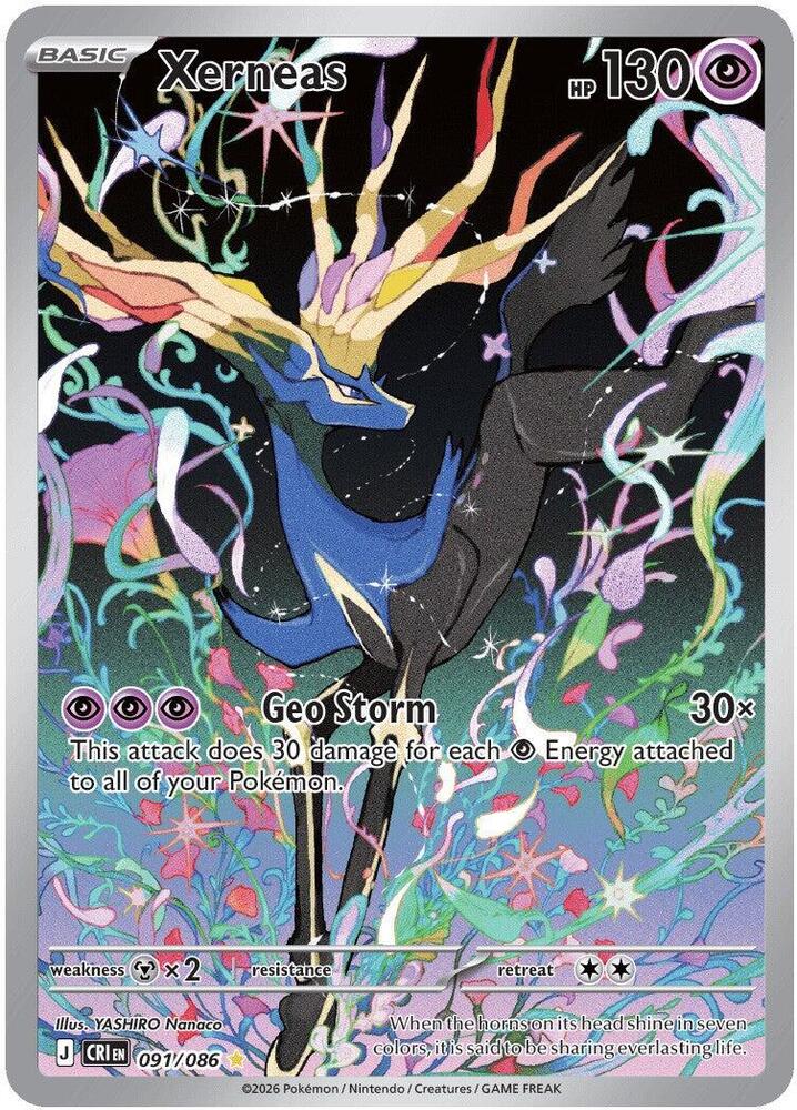 Xerneas 091/086 (ME04: Chaos Rising)  - Holofoil | Good Games Morley