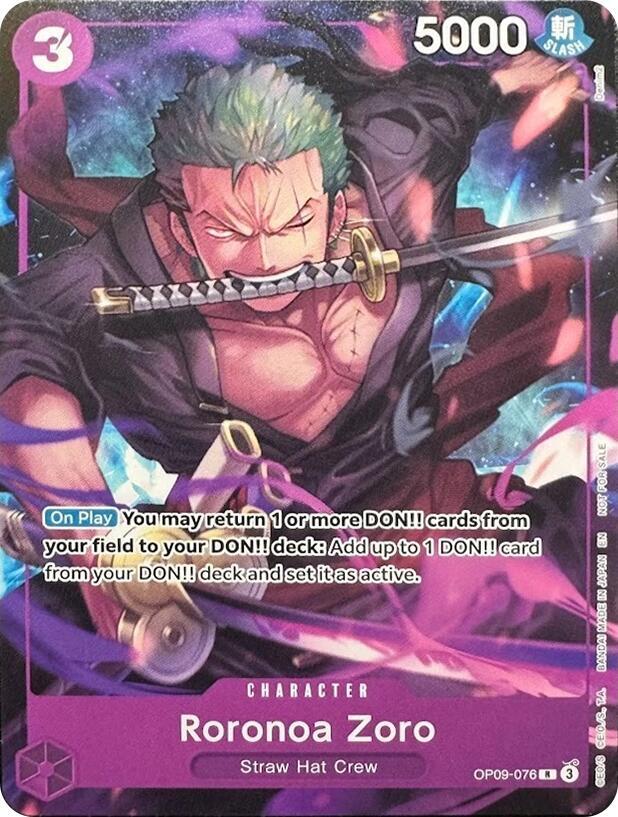 Roronoa Zoro (Welcome Pack Vol.2) OP09-076 (One Piece Promotion Cards)  | Good Games Morley
