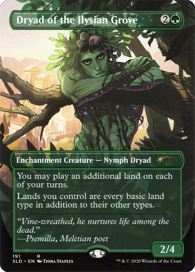Dryad of the Ilysian Grove 191/1 (Secret Lair Drop Series)  - Borderless Foil | Good Games Morley