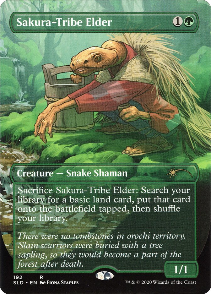 Sakura-Tribe Elder 192/1 (Secret Lair Drop Series)  - Borderless Foil | Good Games Morley