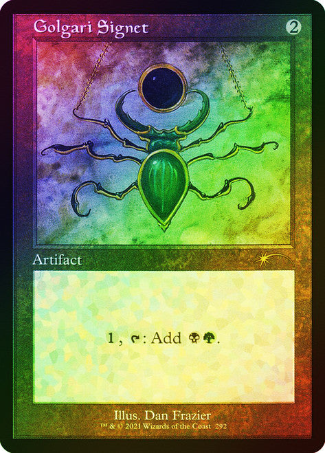 Golgari Signet 292/1 (Secret Lair Drop Series)  - Retro Etched Foil | Good Games Morley