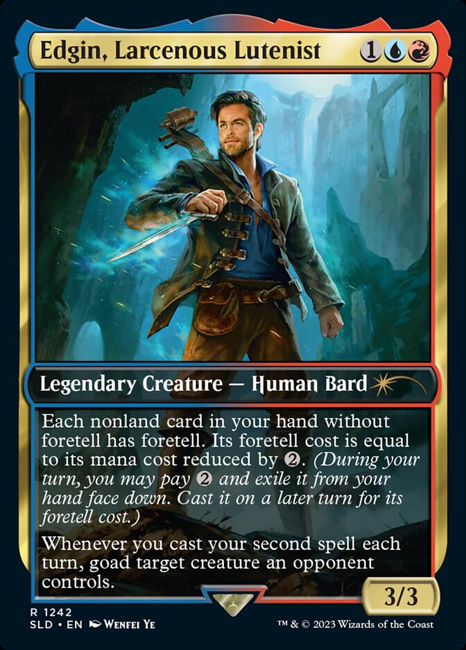 Edgin, Larcenous Lutenist // Bohn, Beguiling Balladeer 1242/1 (Secret Lair Drop Series)  - Full Art Foil | Good Games Morley