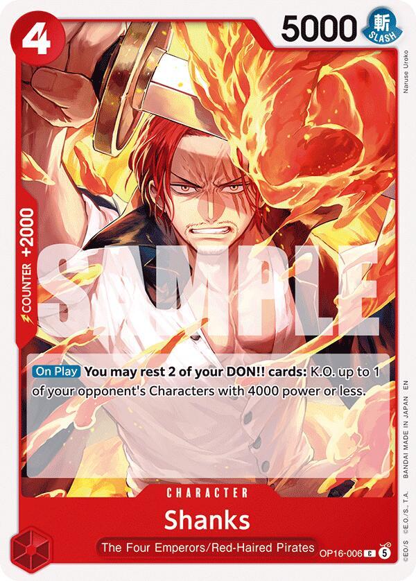 Shanks OP16-006 (The Time of Battle)  | Good Games Morley