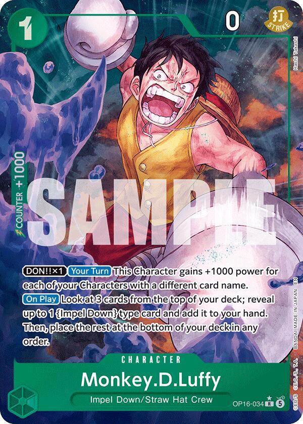 Monkey.D.Luffy OP16-034 (The Time of Battle)  - Alternate Art Foil | Good Games Morley