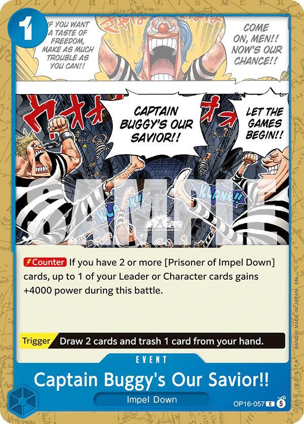 Captain Buggy's Our Savior!! OP16-057 (The Time of Battle)  | Good Games Morley