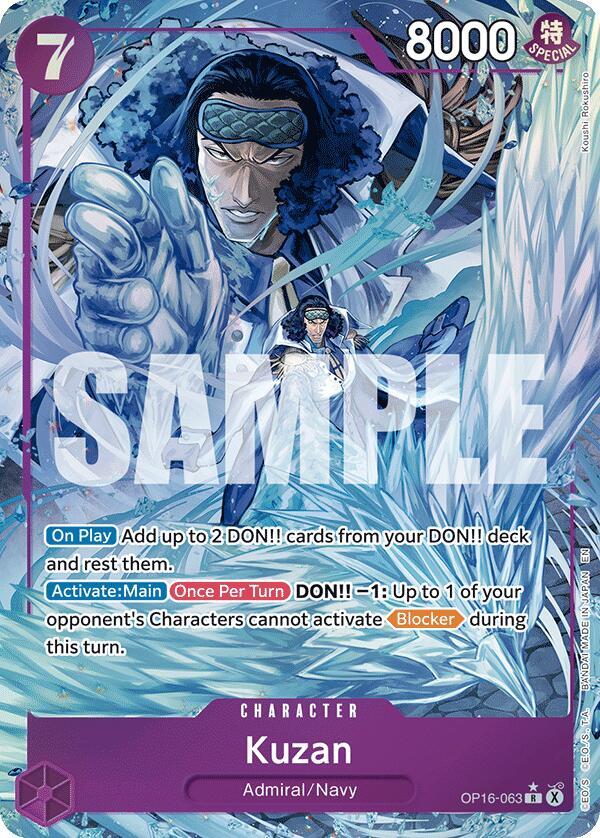 Kuzan OP16-063 (The Time of Battle)  - Alternate Art Foil | Good Games Morley