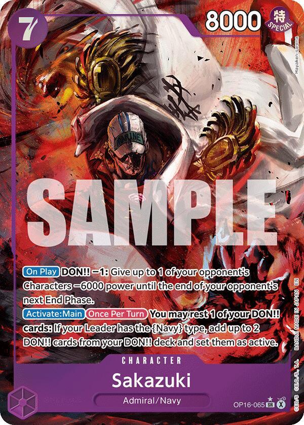 Sakazuki OP16-065 (The Time of Battle)  - Alternate Art Foil | Good Games Morley