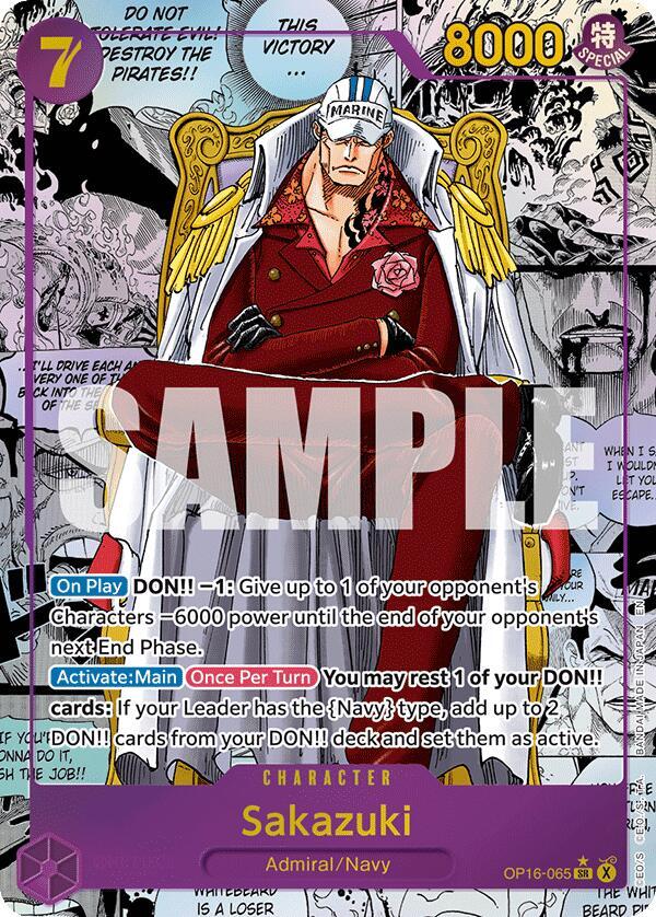 Sakazuki OP16-065 (The Time of Battle)  - Manga Foil | Good Games Morley