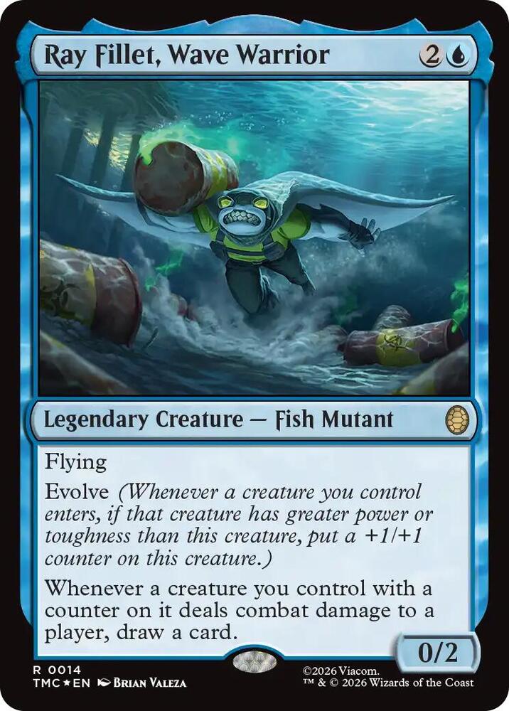 Ray Fillet Wave Warrior Surge Foil 14 (Commander: Teenage Mutant Ninja Turtles)  - Foil | Good Games Morley