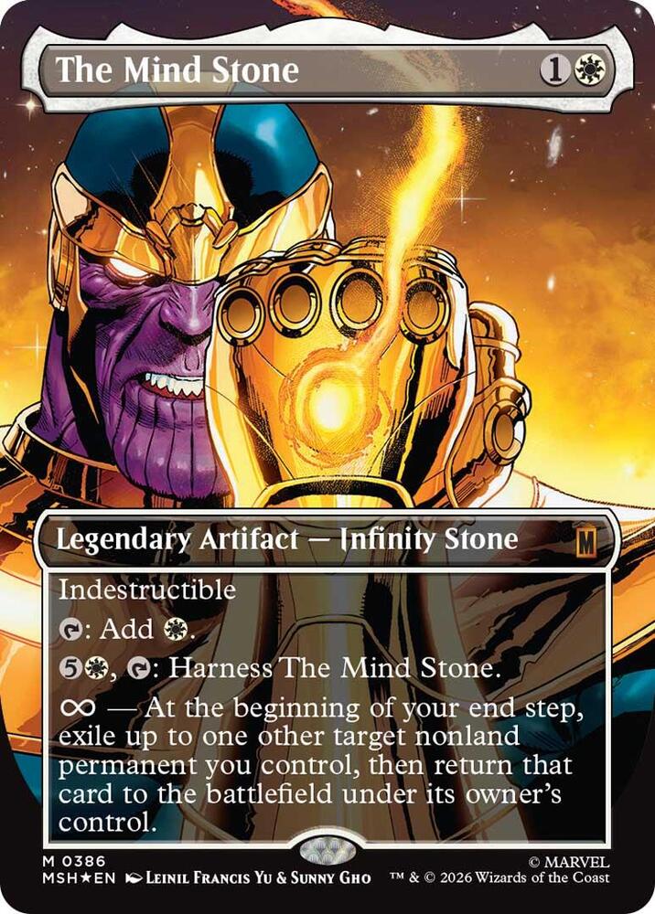 The Mind Stone Borderless 386 (Marvel Super Heroes)  - Borderless Foil | Good Games Morley