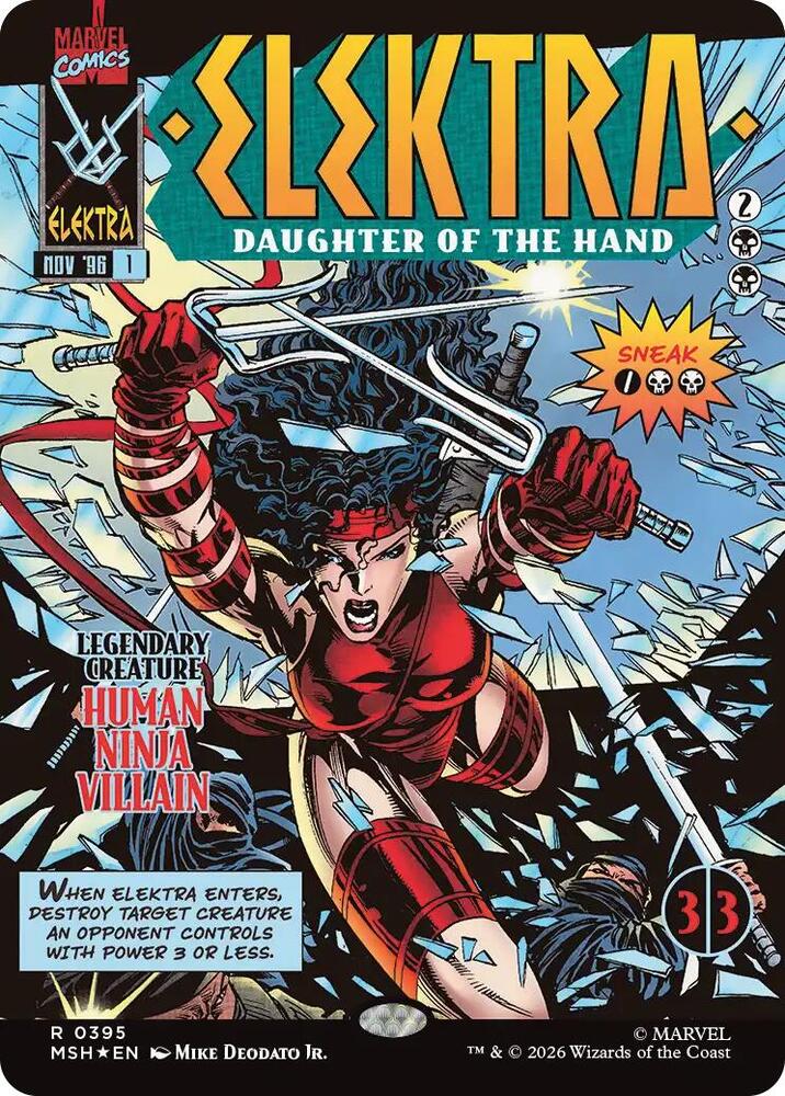 Elektra, Daughter of the Hand 395 (Marvel Super Heroes)  - Borderless Foil | Good Games Morley
