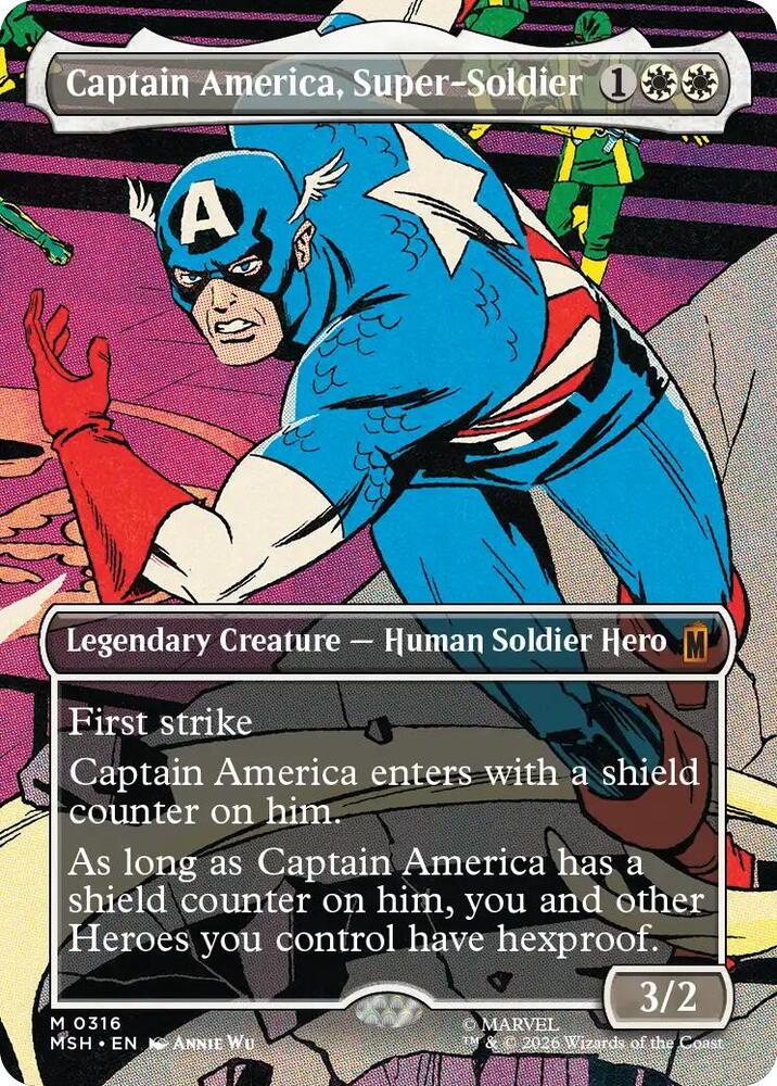 Captain America, Super-Soldier 316 (Marvel Super Heroes)  - Borderless Foil | Good Games Morley