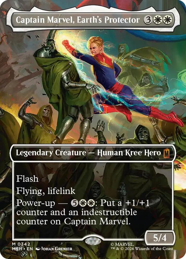 Captain Marvel, Earth's Protector 342 (Marvel Super Heroes)  - Borderless Foil | Good Games Morley