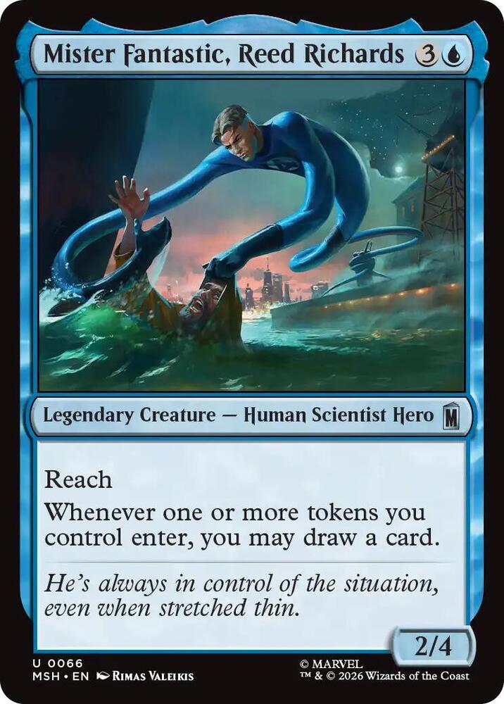 Mister Fantastic, Reed Richards 66 (Marvel Super Heroes)  - Foil | Good Games Morley