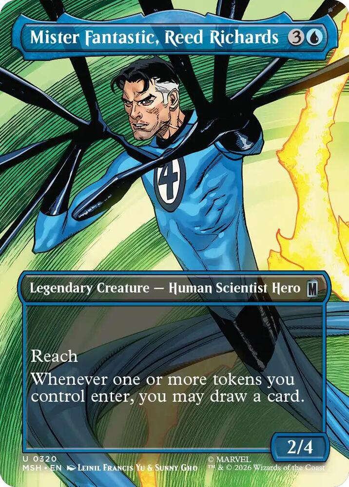Mister Fantastic, Reed Richards 320 (Marvel Super Heroes)  - Borderless Foil | Good Games Morley