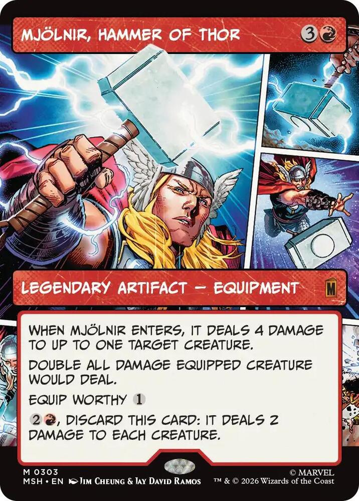 Mjolnir, Hammer of Thor 303 (Marvel Super Heroes)  - Showcase Foil | Good Games Morley