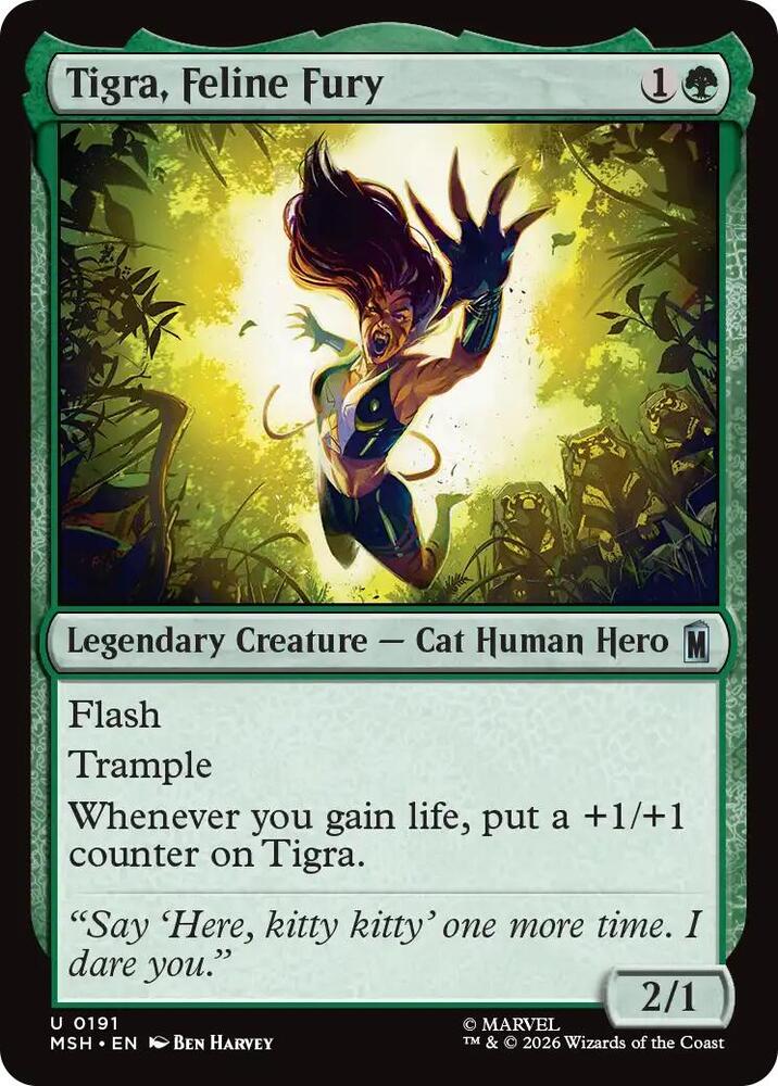 Tigra, Feline Fury 191 (Marvel Super Heroes)  - Foil | Good Games Morley